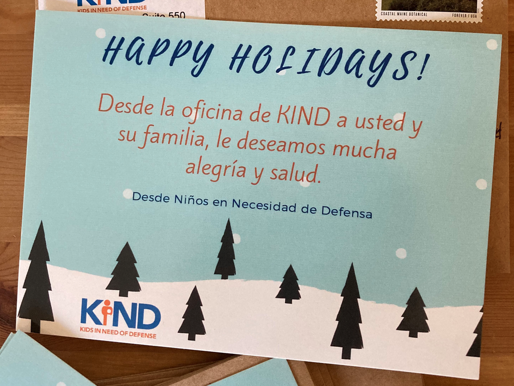 Happy Holidays card from KIND