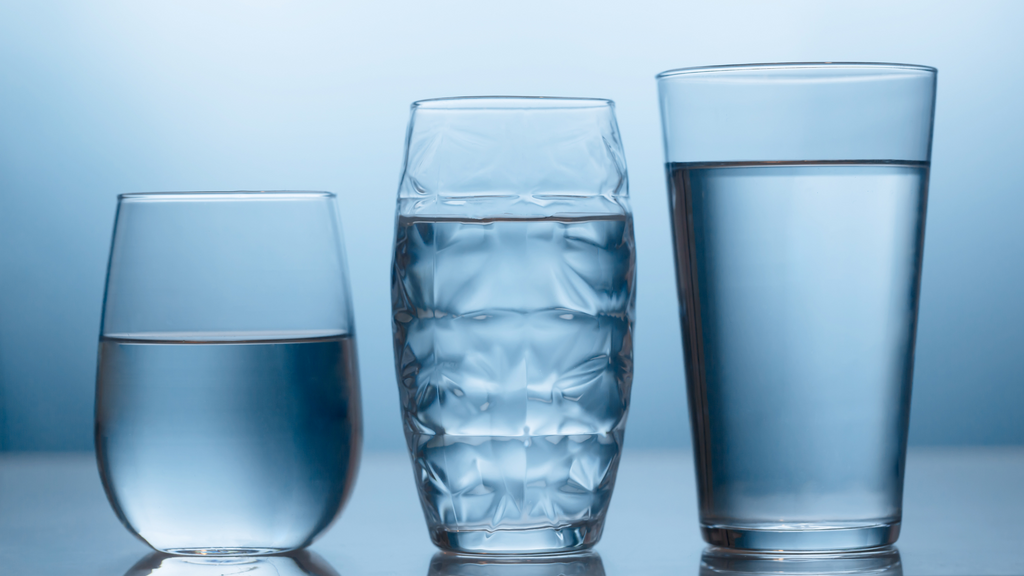 Cups of water