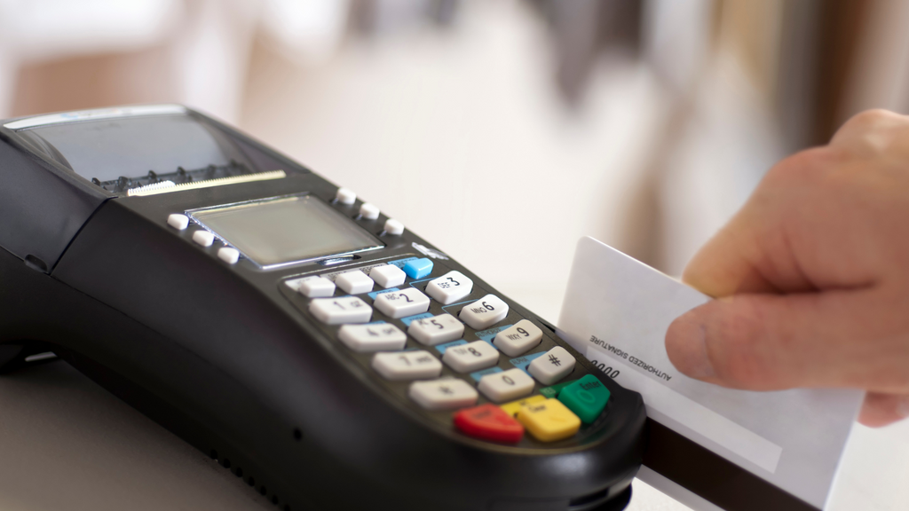 Person making a large purchase