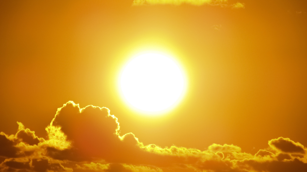 Sun shining bright in the sky, delivering much needed Vitamin D