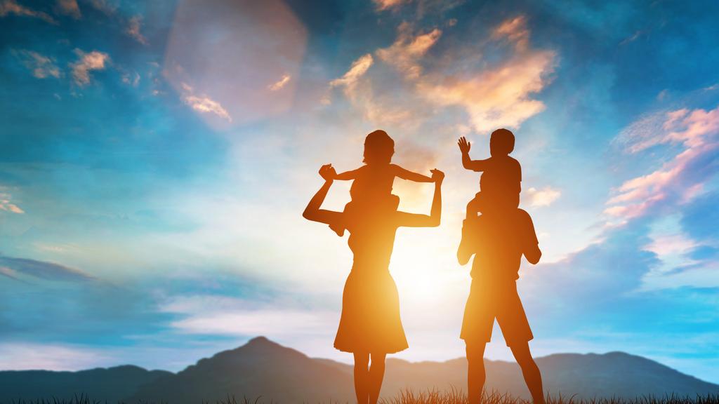 Family spending time together and enjoying the outdoors
