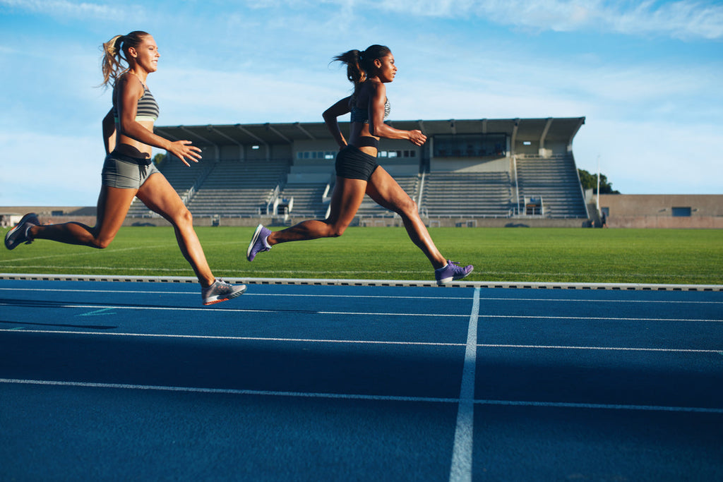 Sprinters working on their endurance for optimal performance